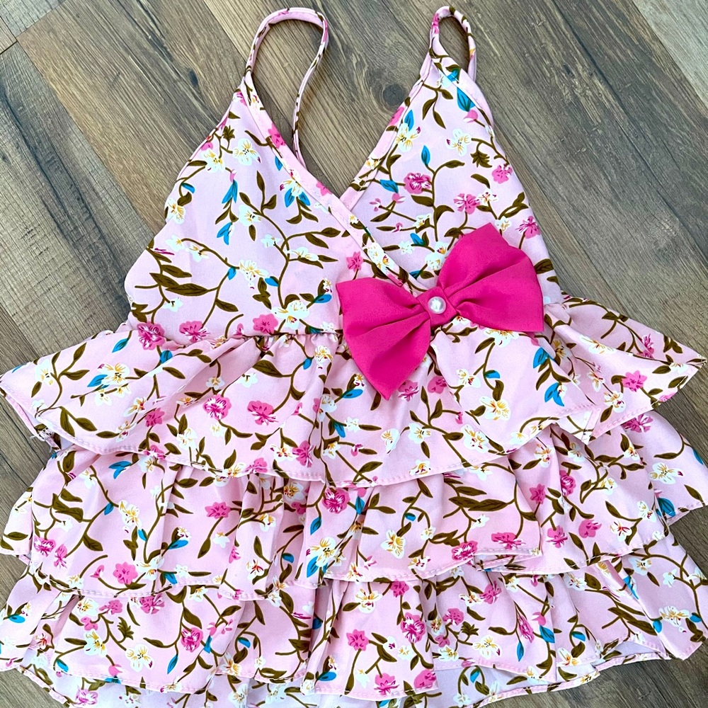 Baby pink floral dress